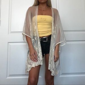 LA Hearts Lace Kimono